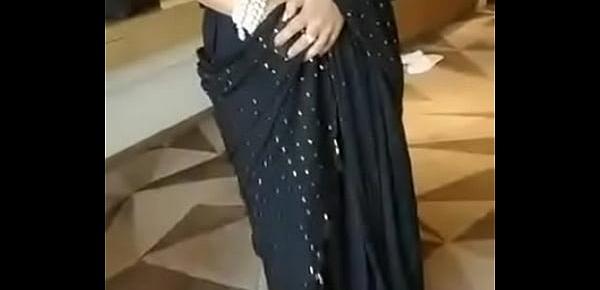  muslim rich lady riya black sari part 5